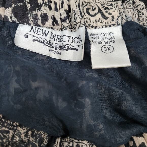 New Direction Mixed Print Pull-on Skirt size 3X brown black animal print boho - Picture 3 of 7